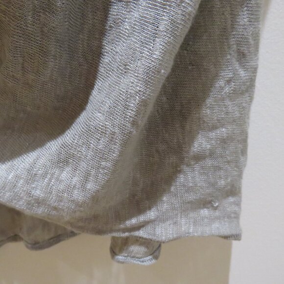 MARGARET O'LEARY 100% Linen Loose Fit Cowl Neck To Neutral Tan Beachy - Size S - Picture 6 of 12